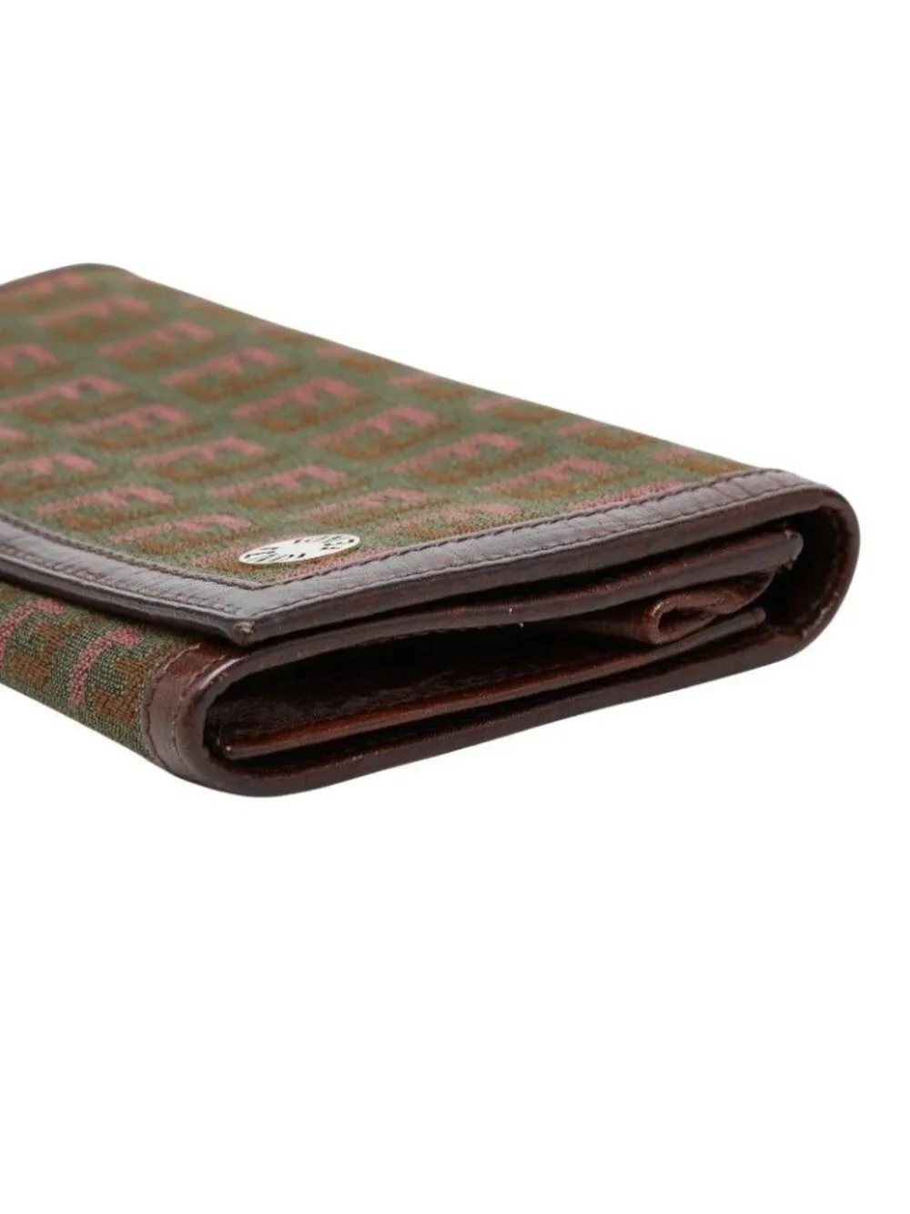 Fendi Zucca Wallet Khaki Brown Canvas Leather